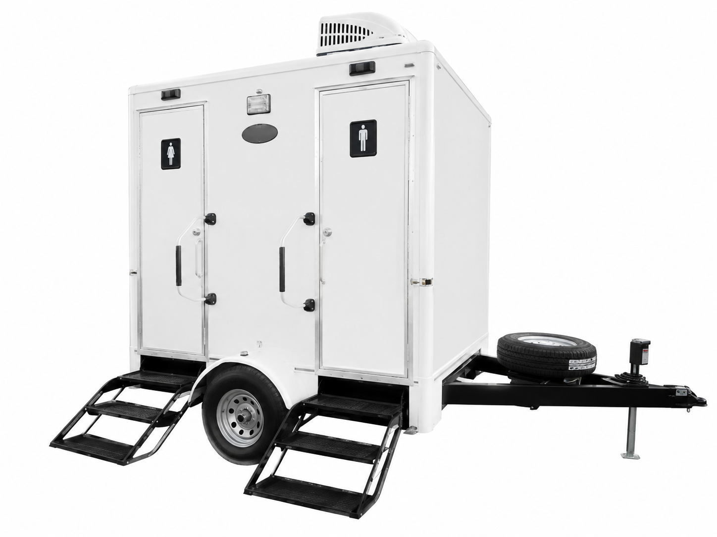 Mini 2 Station restroom trailer exterior